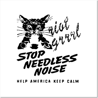 Stop Needless Noise riot grrrl t shirt Posters and Art